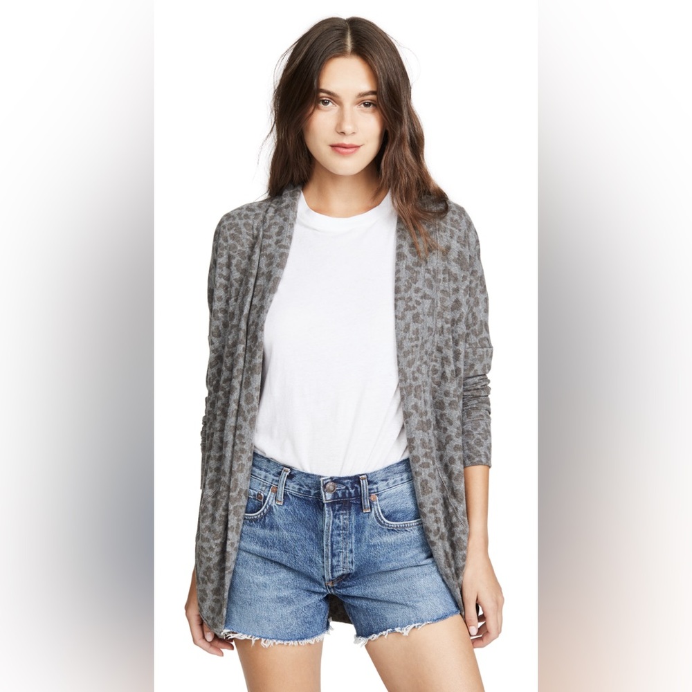 Sundry Leopard Print Cardigan Size 2/M - image 1